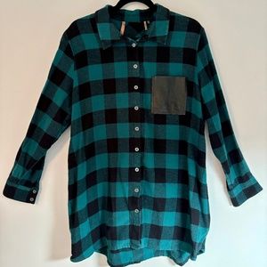 XL Soft Surroundings button up plaid tunic